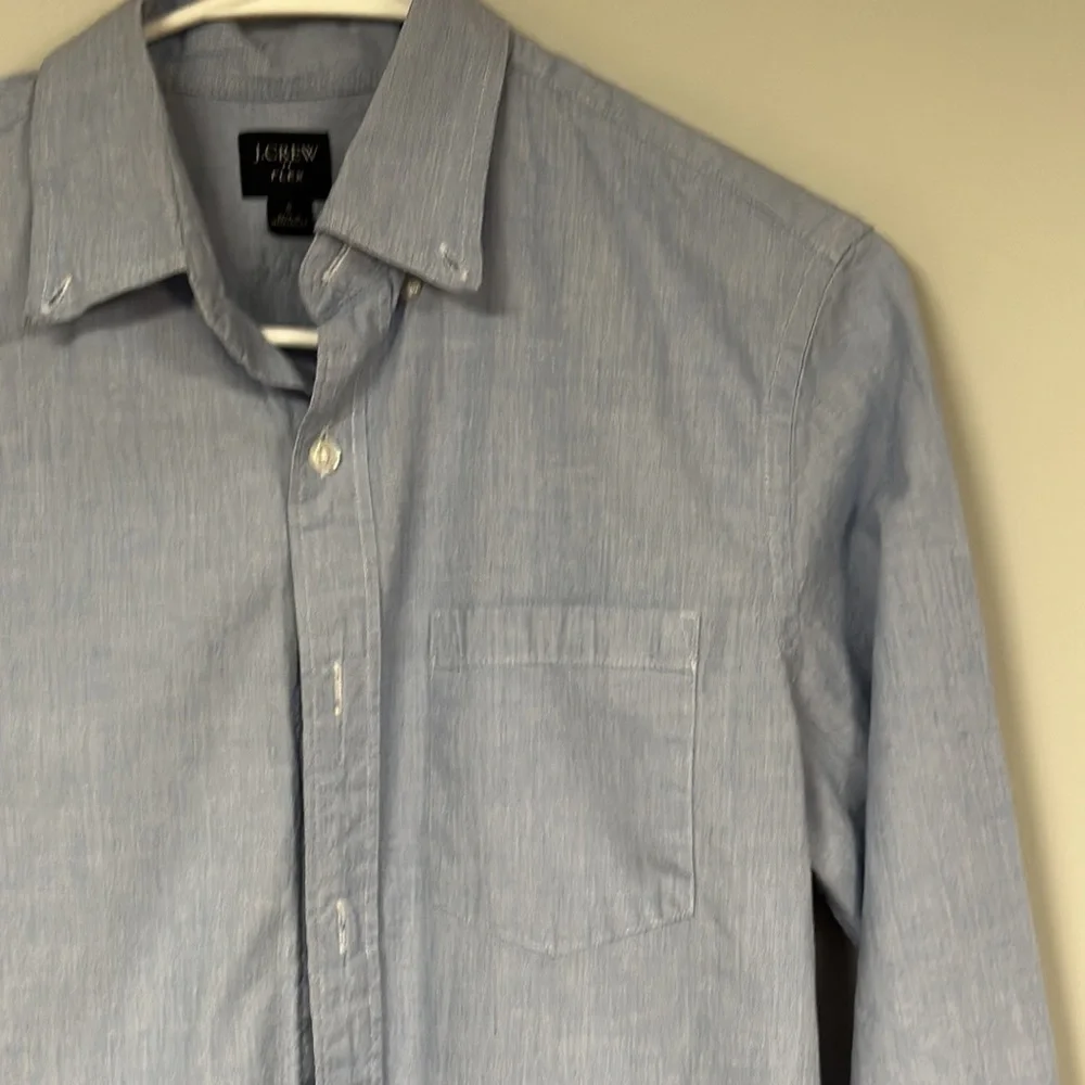 J Crew Mercantile Flex Fit Button Down shirt Blue, Small,  button collar cuffs